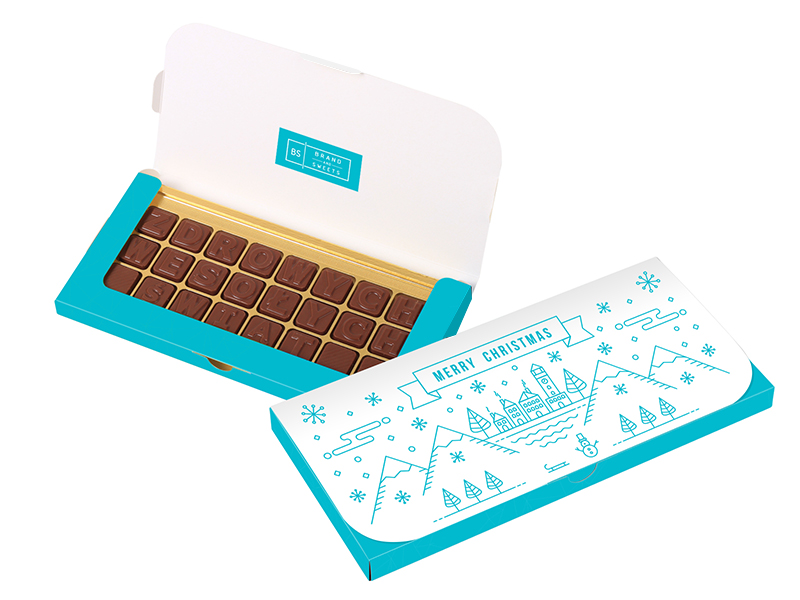 Čokoládový telegram - písmenká čokolády